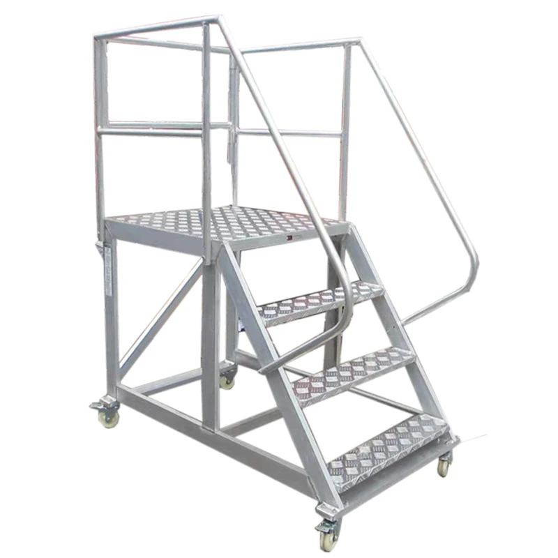 Escaleras Móviles De Aluminio Con Plataforma